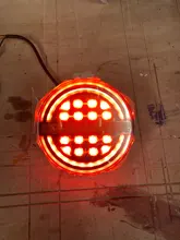 MICTUNING-Luz LED redonda para remolque, luz ámbar de 5,3 pulgadas con luz de freno/DRL/ Flow, señal de giro ámbar para coche, camión, barcos, Buses y furgonetas, 2 uds.