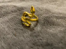 Anillo de serpiente de estilo Retro para hombre y mujer, anillo ajustable abierto en forma de serpiente Punk, Color dorado, regalo de joyería