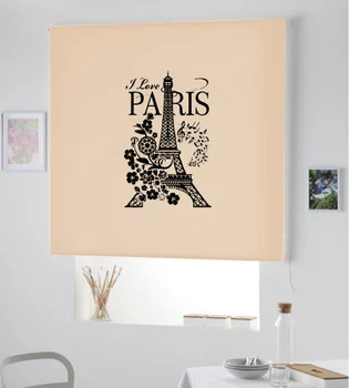 

Blind Iroa roll with drawing/Love Paris! ROLLER BLINDS TRANSLUCENT! (BEIGE 100X175)