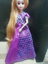 Muñecas de princesa Rapunzel para niños, conjunto para niñas, cuerpo móvil, belleza, largo y grueso pelo rubio, 30CM