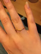 ROXI Simple fino 925 anillos de plata esterlina para mujeres Anti-alergia suave par anillos de boda en forma de V suave Slim anillos de nudillo