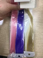 AliLeader-extensiones de cabello sintético para mujer y niña, 1 pieza, 20 colores, 50CM, largo, liso