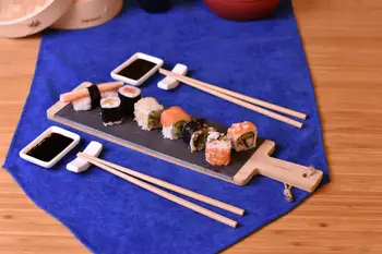 

Bambum Gazaki Sushi Serving Plate 10 pieces set Special Products for Kitchen Bamboo Products Made in Turkey High Quality