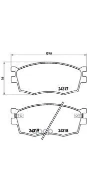 Колодки Тормозные Hyundai Accent/I20/Kia Rio 05- Передние Brembo P30026 Brembo арт. P30026