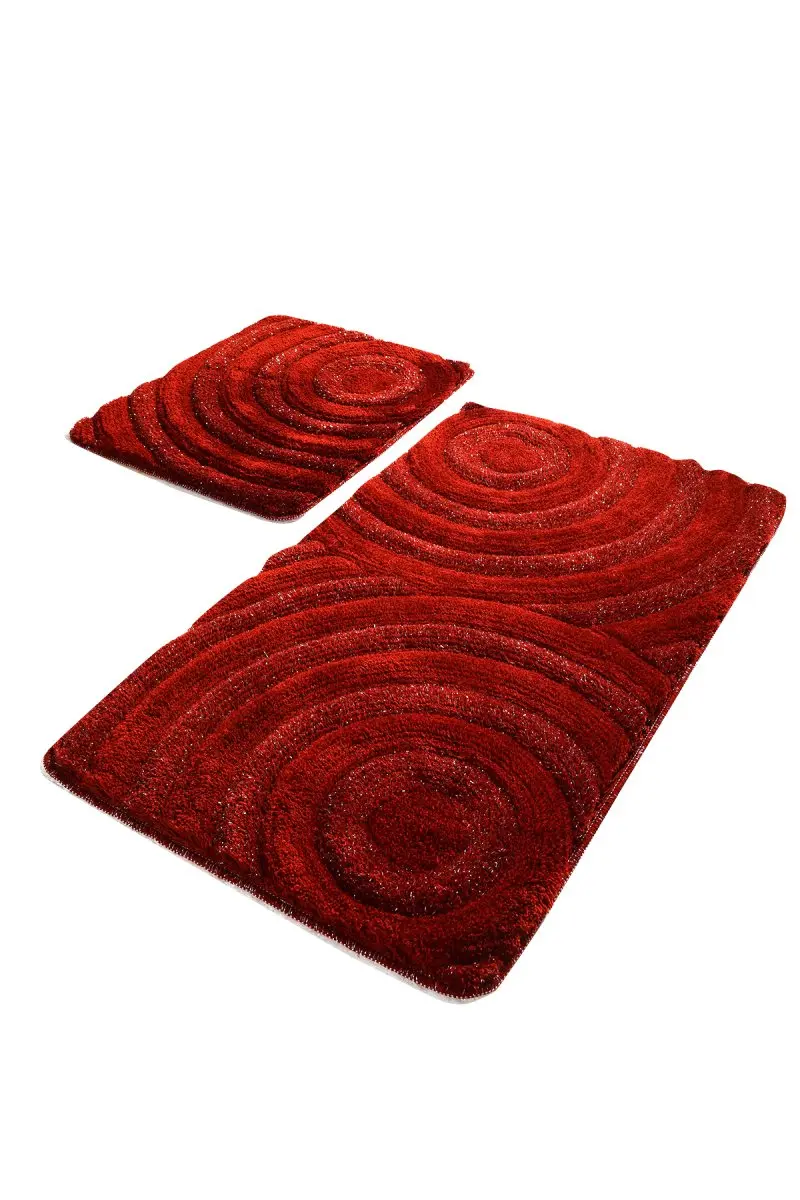 Коврики для ванной нескользящие Противоскользящие коврики противоскользящие волны красный 2'Li набор 60X100 см-50X60 см