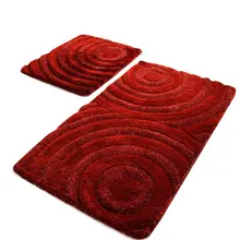 Коврики для ванной нескользящие Противоскользящие коврики противоскользящие волны красный 2'Li набор 60X100 см-50X60 см