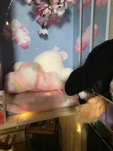 Almohada en forma de nube blanca y gris, cojín de peluche relleno, ropa de cama, habitación de bebé, decoración del hogar, regalo de cumpleaños de niña