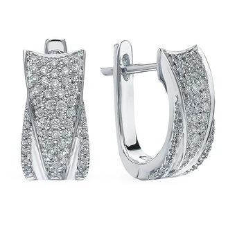 

Gold earrings with diamonds sunlight sample 585