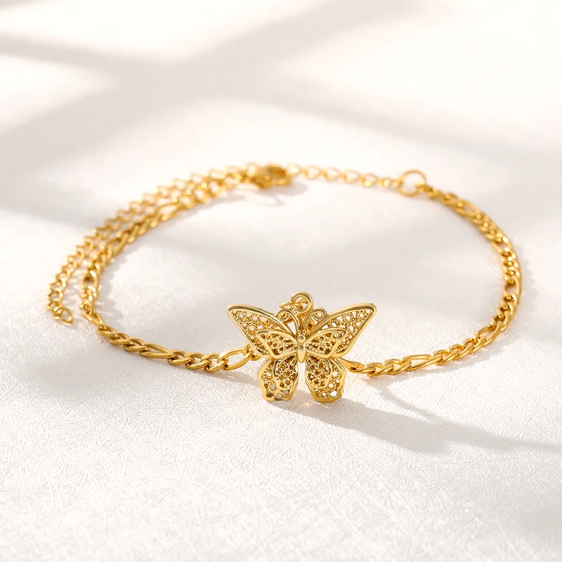 Butterfly Anklets Bracelet for Women Pineapple Religious Anklets Bracelet for Women Men Gold Color Charm Bangle Anklets Jewelry Butterfly Anklets Bracelet for Women Pineapple Religious Anklets Bracelet for Women Men Gold Color Charm Bangle Anklets Jewelry
