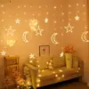 Moon Star LED Fairy String  Light Garland EID Mubarak Ramadan Decoration Christmas Holiday Lighting Wedding Party Decorative ► Photo 1/6