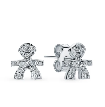 

Gold earrings with diamonds sunlight sample 750