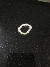 PerisBox-anillo minimalista de perlas naturales para mujer, Anillos geométricos de perlas de agua dulce naturales, círculo continuo, novedad de 2020