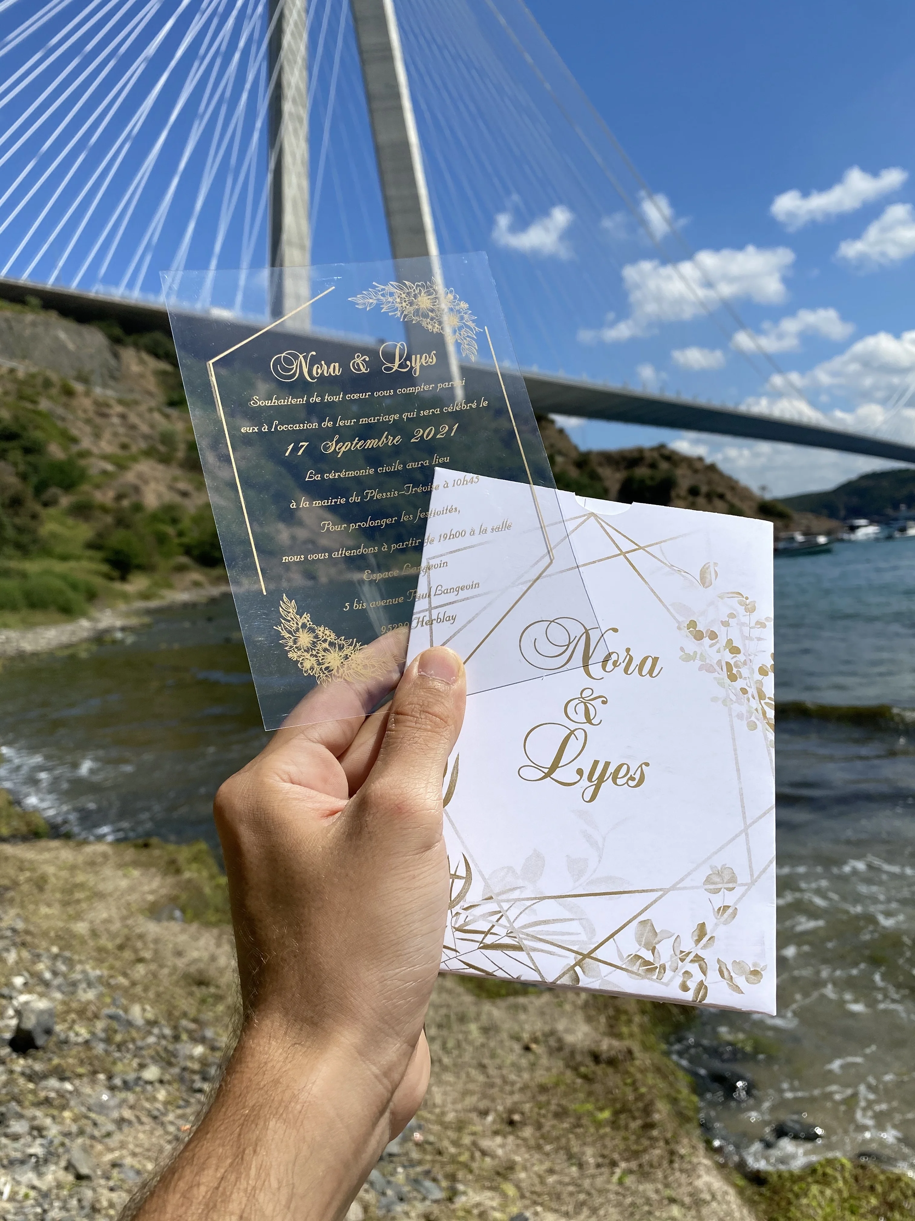 

100pcs custom wedding party christmas event card birthday invitation card handmade 2021 wedding season faire part acrylique