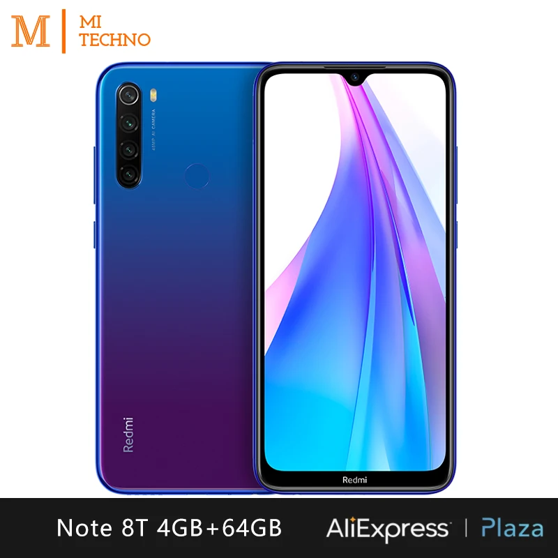  Xiaomi Redmi Note 8T Smartphone(4GB RAM 64GB ROM NFC Free mobile phone New android 4000mAh battery)