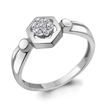 

Ring AQUAMARINE with cubic, silver 925