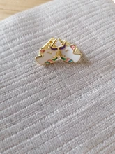 Pendientes de plata de ley 925 con forma de unicornio para mujer y niña, joyería para fiesta y boda eh872