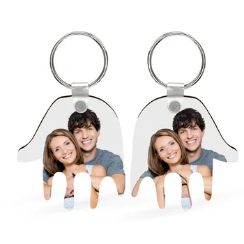 

Personalized Dual Hand Shaped Keychain