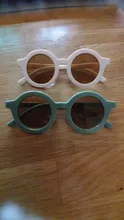 Gafas de sol de estilo Retro para niños, lentes de sol infantiles a la moda, sencillas, a prueba de rayos ultravioleta, redondas y cómodas