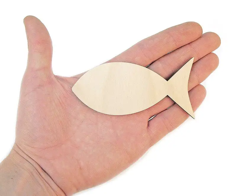 

Wooden Fish (10cm) Shape Art Projects Craft Decoration Gift Decoupage Ornament Craft Supply Unpainted 0229