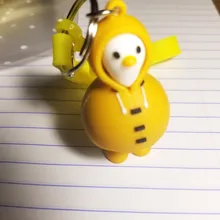 Llavero con forma de pato Kawaii de dibujos animados para mujer, llavero de animal personalizado, bolso colgante, llavero de regalo para niños