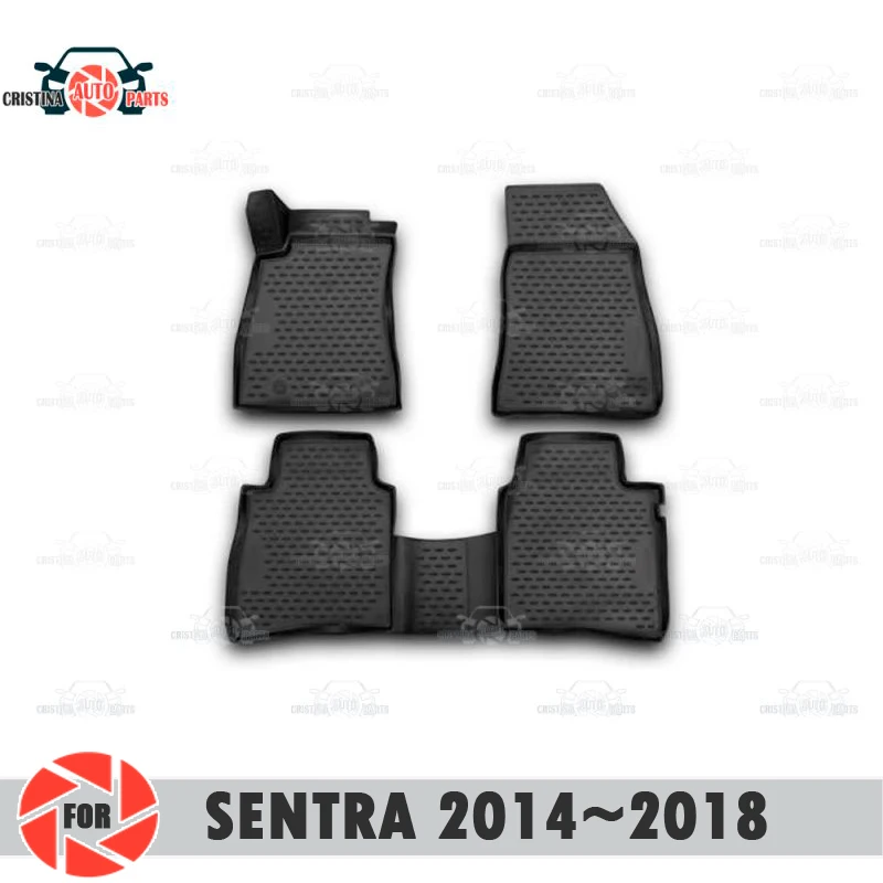 Коврики для Nissan Sentra 2014~2018 коврики Нескользящие полиуретановые грязезащитные