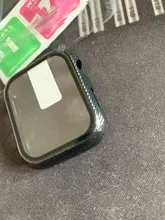 Cristal + cubierta para carcasa de reloj Apple iWatch, parachoques de fibra de carbono + Protector de pantalla Apple watch series 5 4 3 44mm 40MM 38mm 42MM