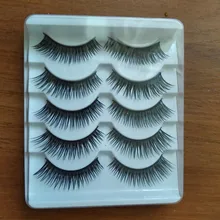 Pestañas postizas de visón de imitación, 5 pares, 3D, volumen Natural, largas, cruzadas, maquillaje de belleza extendido, Pestañas postizas