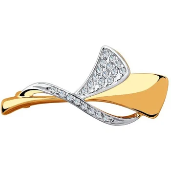 

Sokolov brooch with 22 cubic zirconia Red Gold