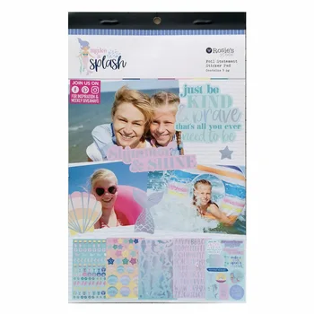 

CRZCrafter Foil Statement Paper Stickers Embellishments Pad Crafts Scrapbooking Cardmaking Journal Self Adhesive Gift Decoration