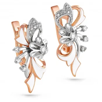 

Kabarovsky earrings with 24 diamonds in red gold