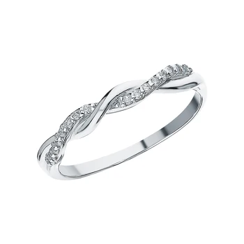 

Silver ring with cubic zirconia sunlight sample 925