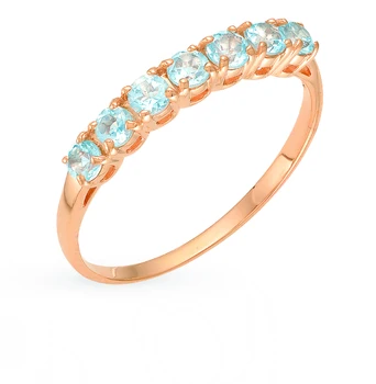 

Gold ring with Topaz sunlight sample 585