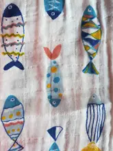 Manta de muselina de 2 capas para recién nacido, manta de gasa de bambú para bebé, 120cm x 110cm