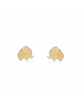 

Baby earrings or girl Elephant bicolor matte/gloss