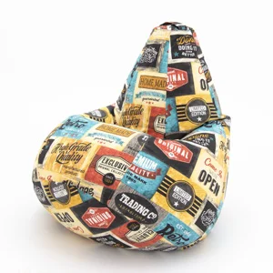 Armchair bag pear Oxford water repellent waterproof rainproof large soft frameless pouf ottoman for Home Cottage