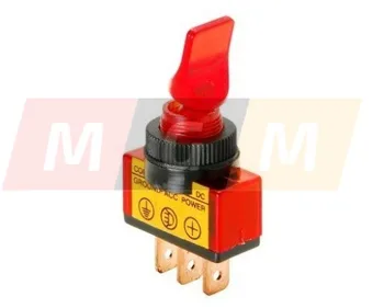 

Toggle Switch 3 pins 2 position short illuminated 12V (red)