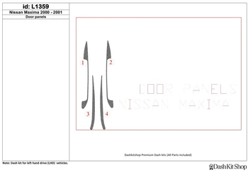 

Interior lining for Nissan Maxima 2000-2001. Set L1359.