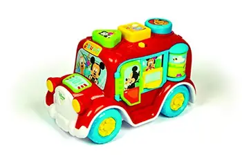 

Clementoni- Baby Disney shapes and colors interactive bus, Multicolor (55258)