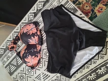 Bikini Big Swimsuits Swimwear Floral Vintage High-Waist Plus-Size Women Female Sexy S-3XL