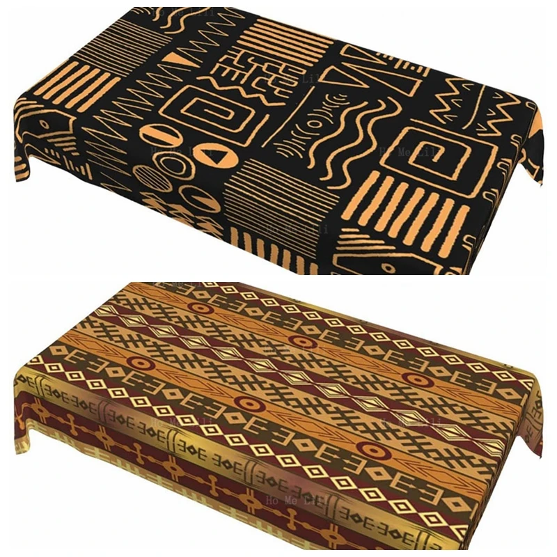 

Африканский этнический узор этнический художественный фон стильные пыленепроницаемые Немнущиеся скатерти для кемпинга банкета обеденный Декор