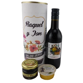 

6 pcs/customized with easy open tin, red wine Mayoral, cream cheese's goat and honey