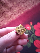 Anillo de moda FDLK para hombre, anillo de doble águila, Imperio Ruso, Punk, Color dorado, brazos del anillo grande ruso