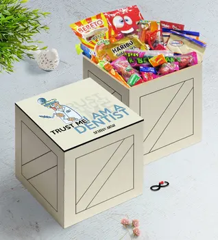 

Personalized Dentist In Wooden Box Nostalgic Lezzetler Gift Seti-3