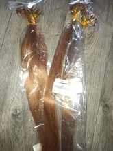 Extensiones de cabello humano Remy, pelo liso de queratina con punta en U, 0,8 g/ps