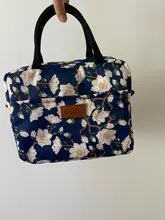 Winmax-fiambrera térmica portátil con estampado Floral para mujeres y niños, bolsa térmica para conservar alimentos frescos