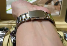 Correa de reloj de acero inoxidable, accesorios de 12mm, 14mm, 16mm, 18mm, 20mm, 22mm y 24mm de ancho, correa de cinco cuentas para buceo