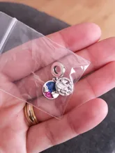 Cuentas de 100% Plata de Ley 925 pisadas de Pata de Gato, amuletos de corazón de amor, aptas para Pulsera Original, joyería de plata 925