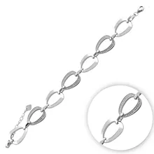 Серебряный 925 пробы браслет с цирконием