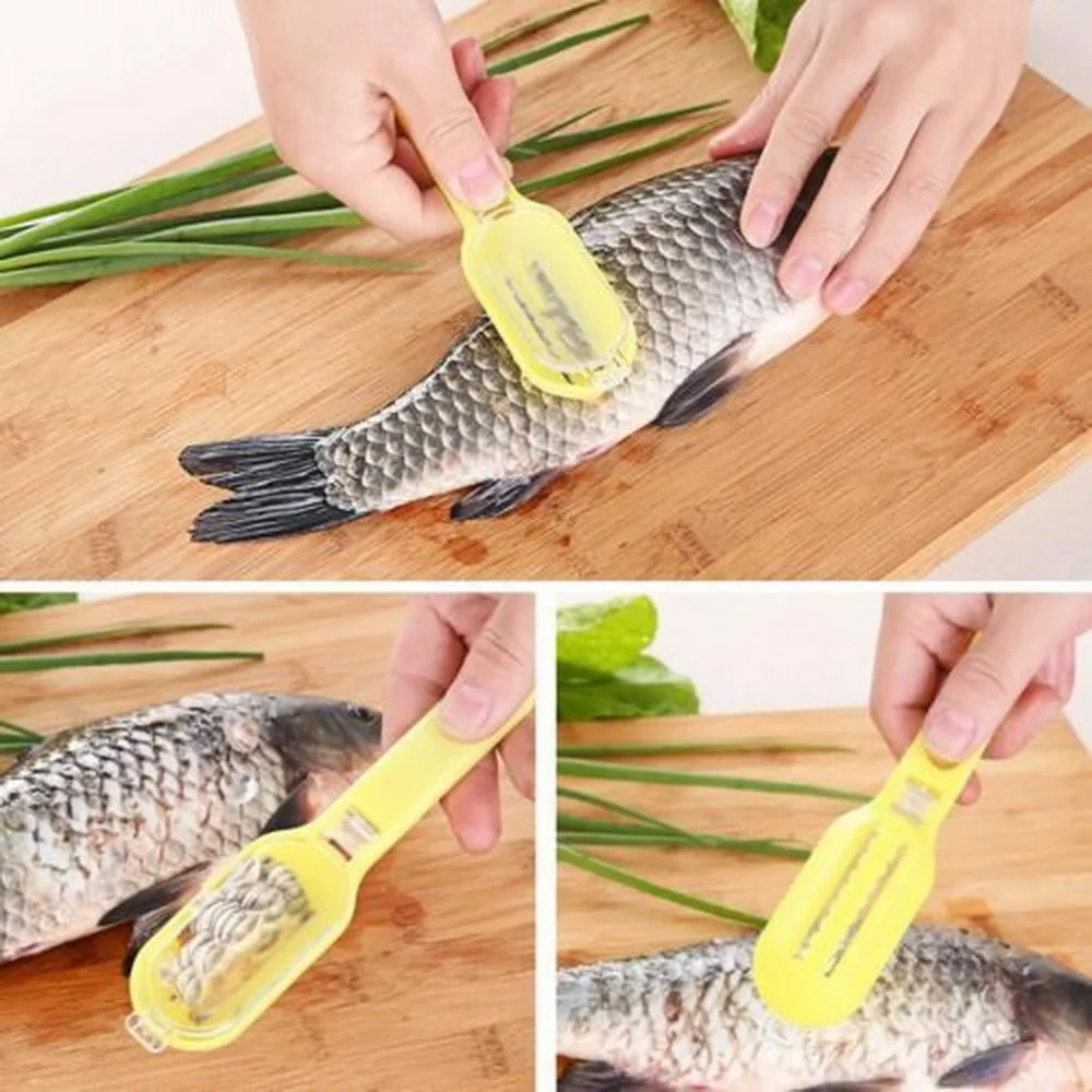 

New Fish Skin Scraping Fish Scale Brush Graters Fast Remove Kitchen Gadgets sco4120