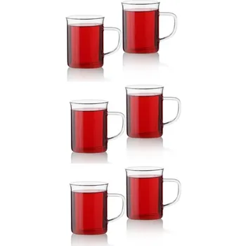 

Balsa Lux Slim Glass Pyrex Mug Cup 6'lı (6 Pcs)